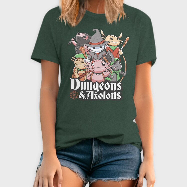 Dungeons And Axolotls Dungeon, Tricou Barbati (Unisex)