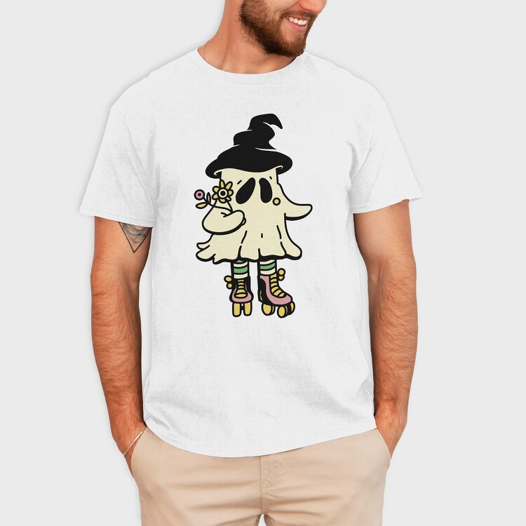 Cute Witch Ghost, Tricou Barbati (Unisex)