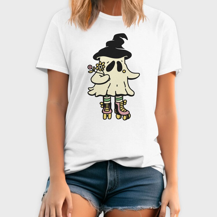 Cute Witch Ghost, Tricou Barbati (Unisex)