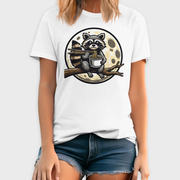 Raccoon Ramen Lover, Tricou Barbati (Unisex)