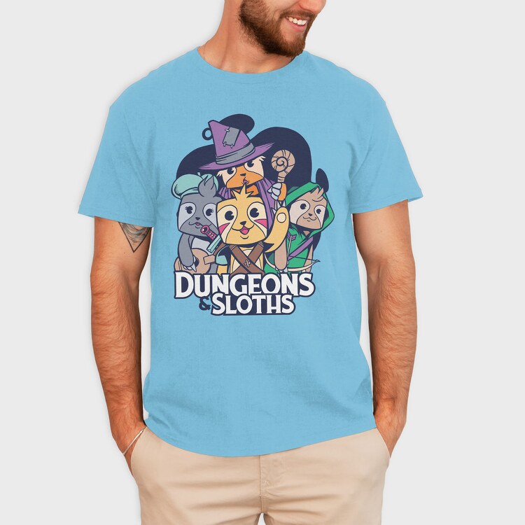Dungeons Sloths, Tricou Barbati (Unisex)