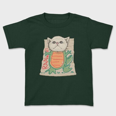 Tricou Copii, Dinosaur Cat