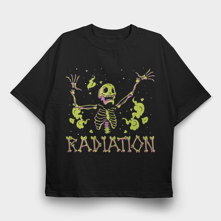 Radioactive Skeleton Creature, Tricou Oversize Barbati (Unisex)