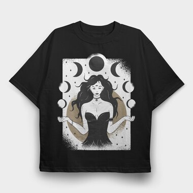 Lunar Goddess, Tricou Oversize Barbati (Unisex)