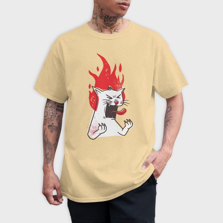 Raging Cat, Tricou Barbati (Unisex)