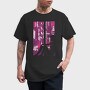 Cyberpunk Girl Silhouette Vaporwave Window, Tricou Barbati (Unisex)