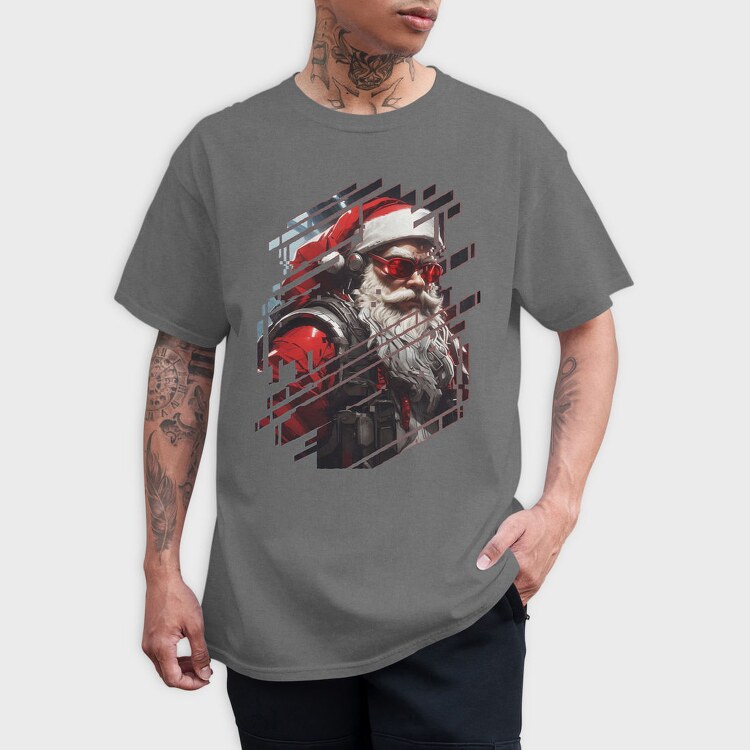 Cyberpunk Santa, Tricou Barbati (Unisex)