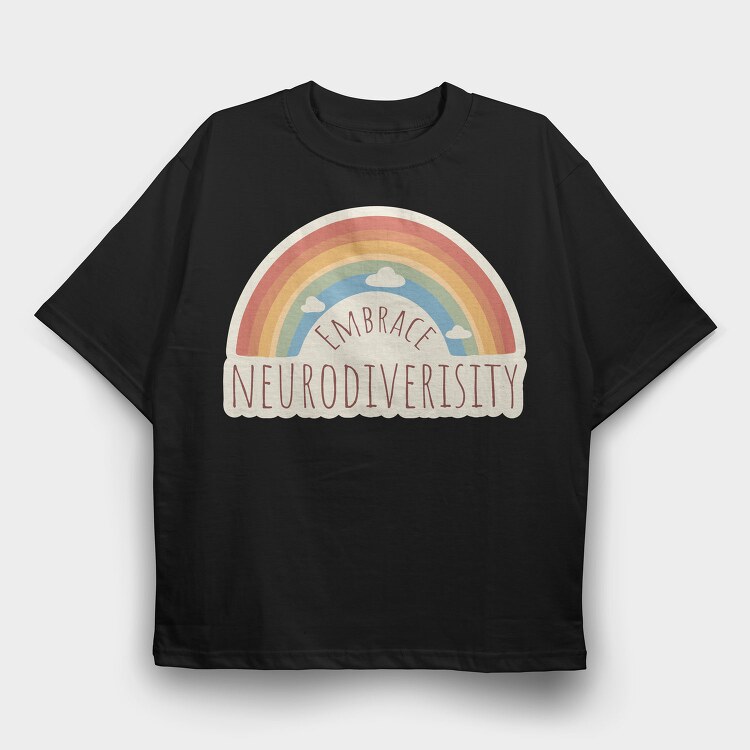 Rainbow Neurodiversity, Tricou Oversize Barbati (Unisex)