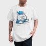 Sleepy Cat Animal In Pajamas, Tricou Barbati (Unisex)