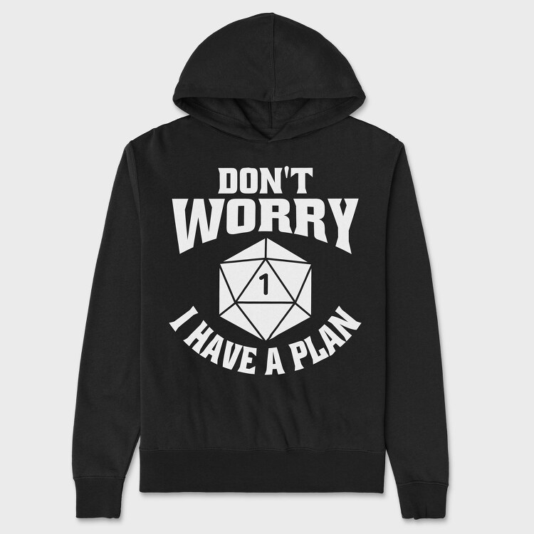 Dont Worry I Have a Plan, Hanorac Oversize Barbati (Unisex)