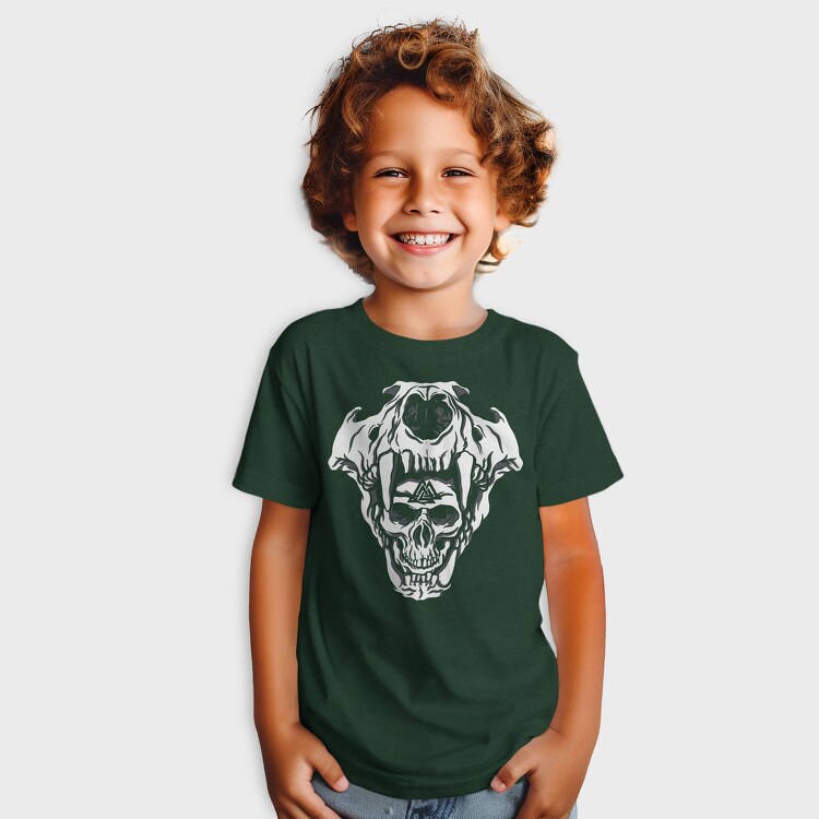 Cool Viking Skulls Bear Man, Tricou Copii
