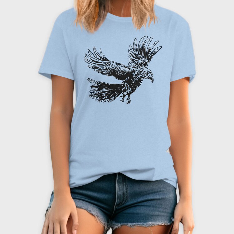 Raven Bird Animal Flying Flight, Tricou Barbati (Unisex)
