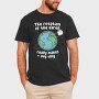 Earth Rotation Humor, Tricou Barbati (Unisex)