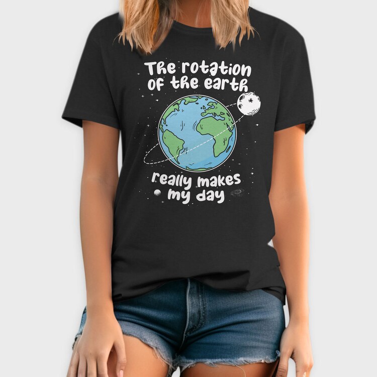 Earth Rotation Humor, Tricou Barbati (Unisex)