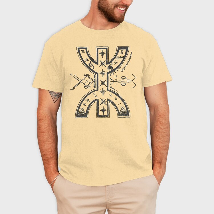 Berber Symbol Abstract Symbols, Tricou Barbati (Unisex)