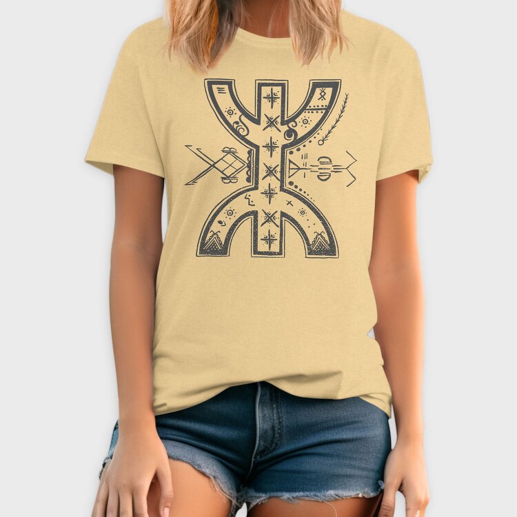 Berber Symbol Abstract Symbols, Tricou Barbati (Unisex)