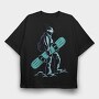 Snowboard Winter Sport Snowboarder, Tricou Oversize Barbati (Unisex)