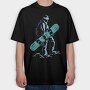 Snowboard Winter Sport Snowboarder, Tricou Oversize Barbati (Unisex)