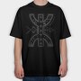 Berber Symbol Abstract Symbols, Tricou Oversize Barbati (Unisex)