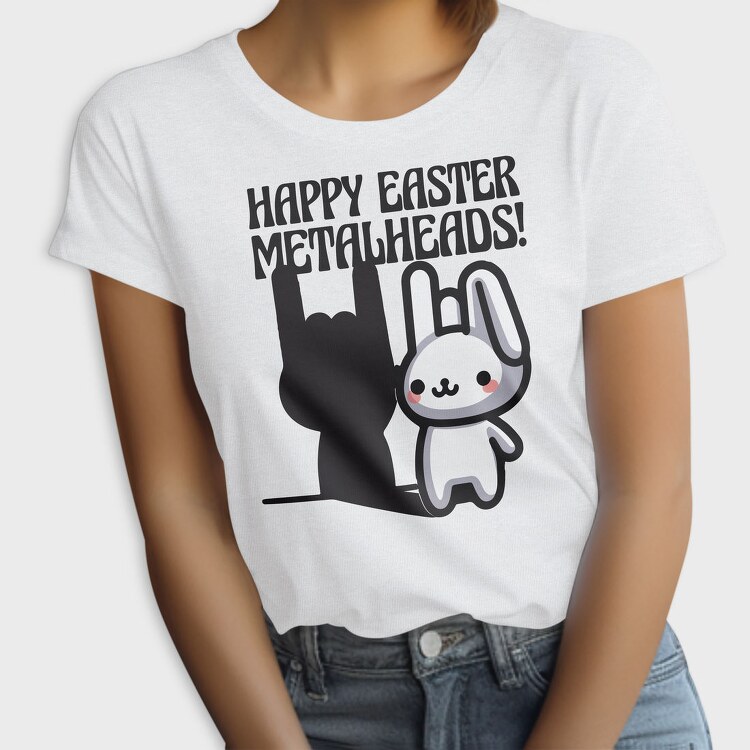 Easter Metalhead Bunny Metal, Tricou Femei
