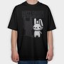 Easter Metalhead Bunny Metal, Tricou Oversize Barbati (Unisex)