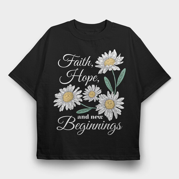 Easter New Beginnings Trend, Tricou Oversize Barbati (Unisex)