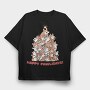 Corgi Dog Christmas Tree Corgies, Tricou Oversize Barbati (Unisex)