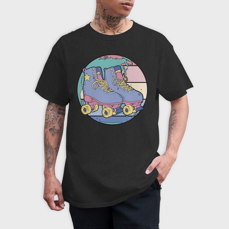 Pastel Roller Skates, Tricou Barbati (Unisex)