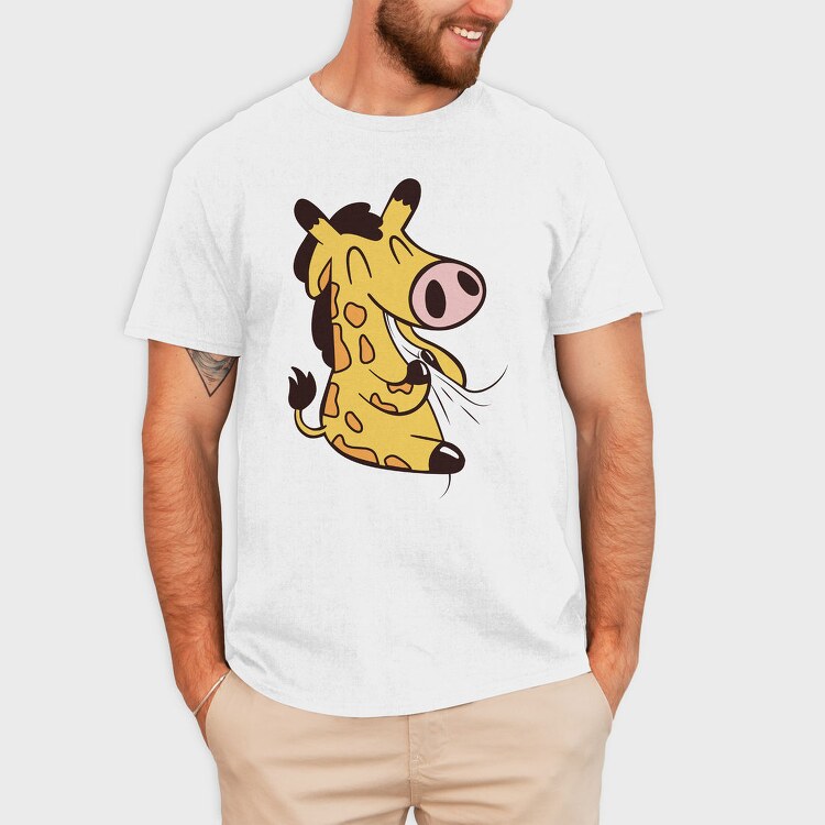 Eating Giraffe, Tricou Barbati (Unisex)