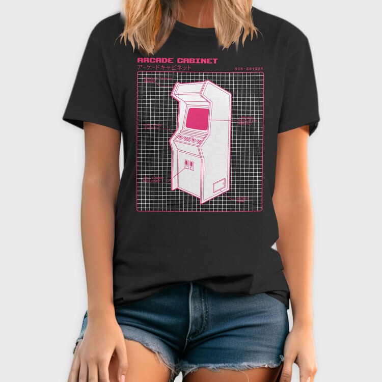 Retro Arcade Cabinet, Tricou Barbati (Unisex)