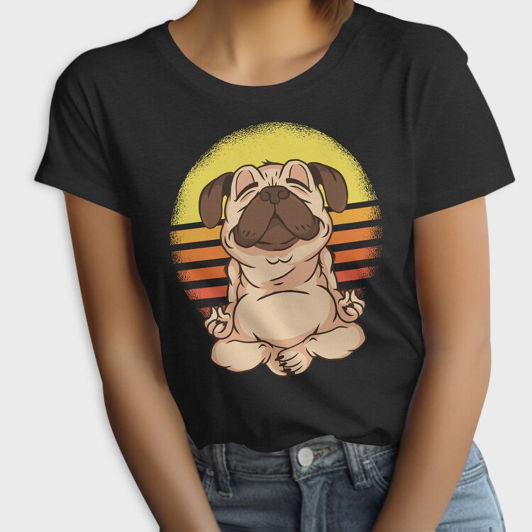 Yoga Pug 01, Tricou Femei