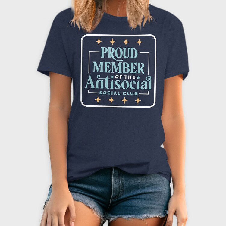 Proud Member Antisocial, Tricou Barbati (Unisex)