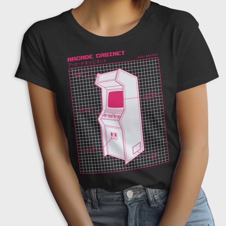 Retro Arcade Cabinet, Tricou Femei