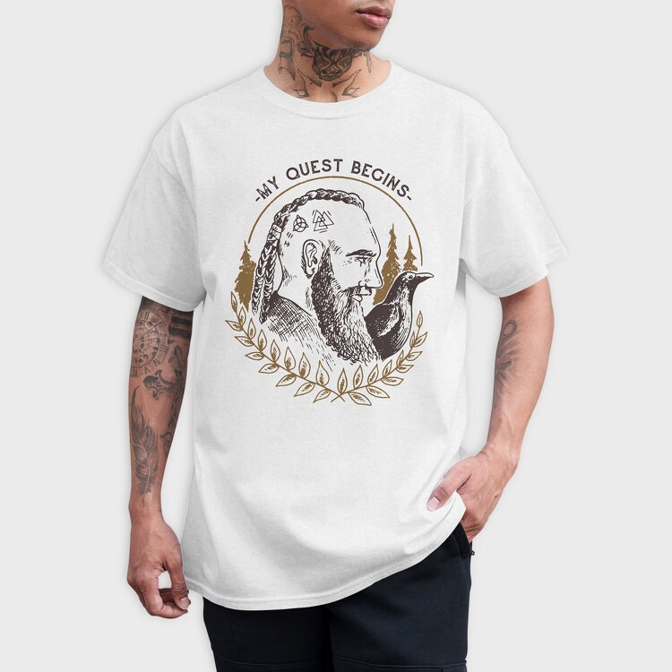 My Quest Begins Viking, Tricou Barbati (Unisex)