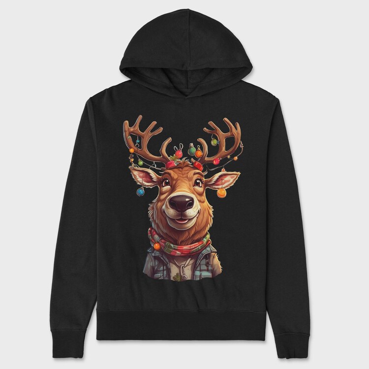 Hanorac Barbati (Unisex), Reindeer Christmas Funny