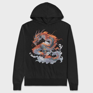 Dragon Chinese, Hanorac Oversize Barbati (Unisex)