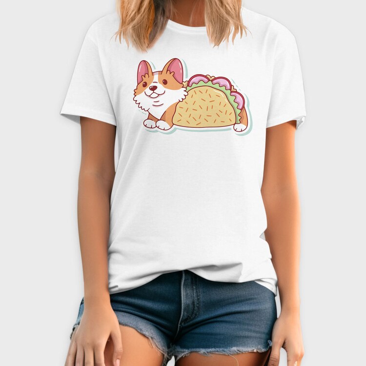 Corgi Taco Feast, Tricou Barbati (Unisex)