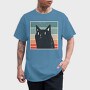 Retro Black Cat, Tricou Barbati (Unisex)