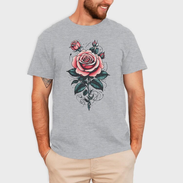 Elegant Roses Traditional, Tricou Barbati (Unisex)