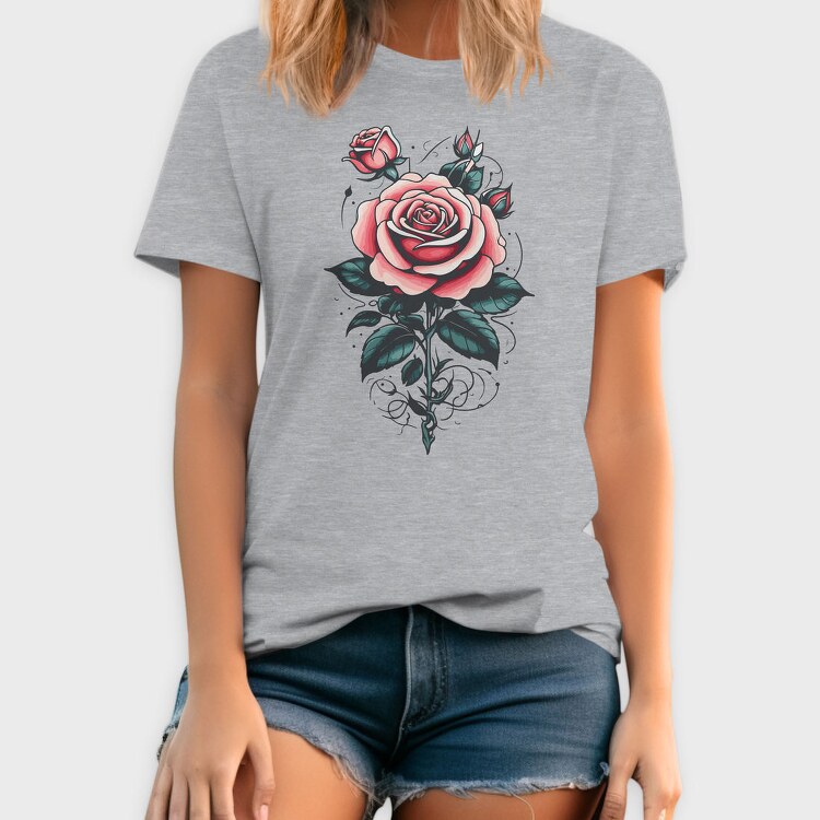 Elegant Roses Traditional, Tricou Barbati (Unisex)