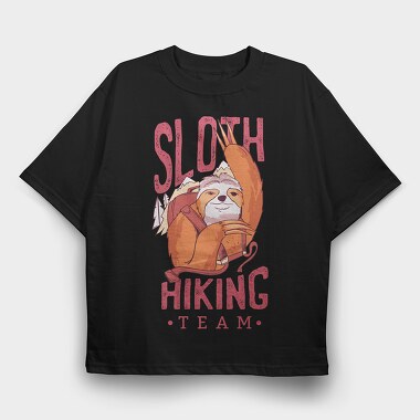 Sloth Hiking Team, Tricou Oversize Barbati (Unisex)