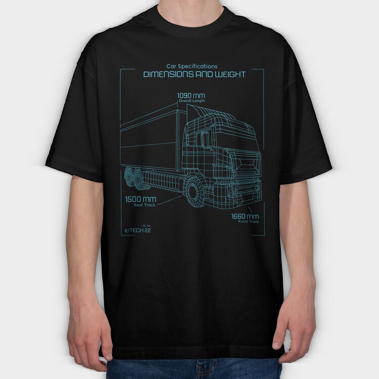 Big Truck Transportation, Tricou Oversize Barbati (Unisex)