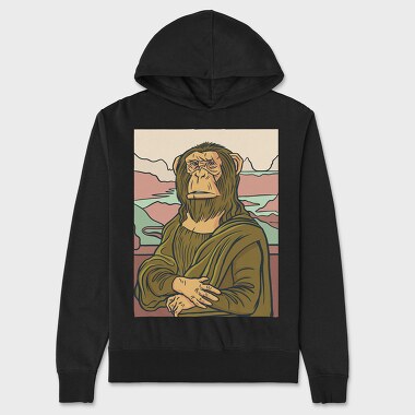 Monkey Mona Lisa, Hanorac Oversize Barbati (Unisex)