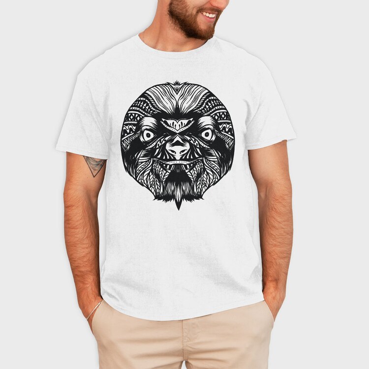 Sloth Mandala, Tricou Barbati (Unisex)