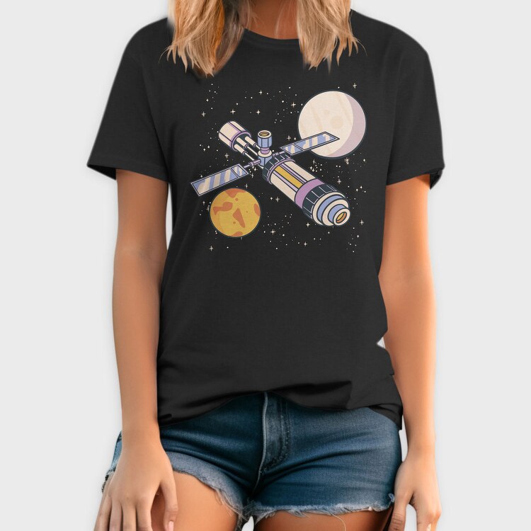 Spacecraft And Planets, Tricou Barbati (Unisex)