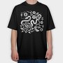 Chinese Zodiac Snake New Year, Tricou Oversize Barbati (Unisex)