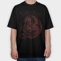 Here Be Dragons Fantasy, Tricou Oversize Barbati (Unisex)