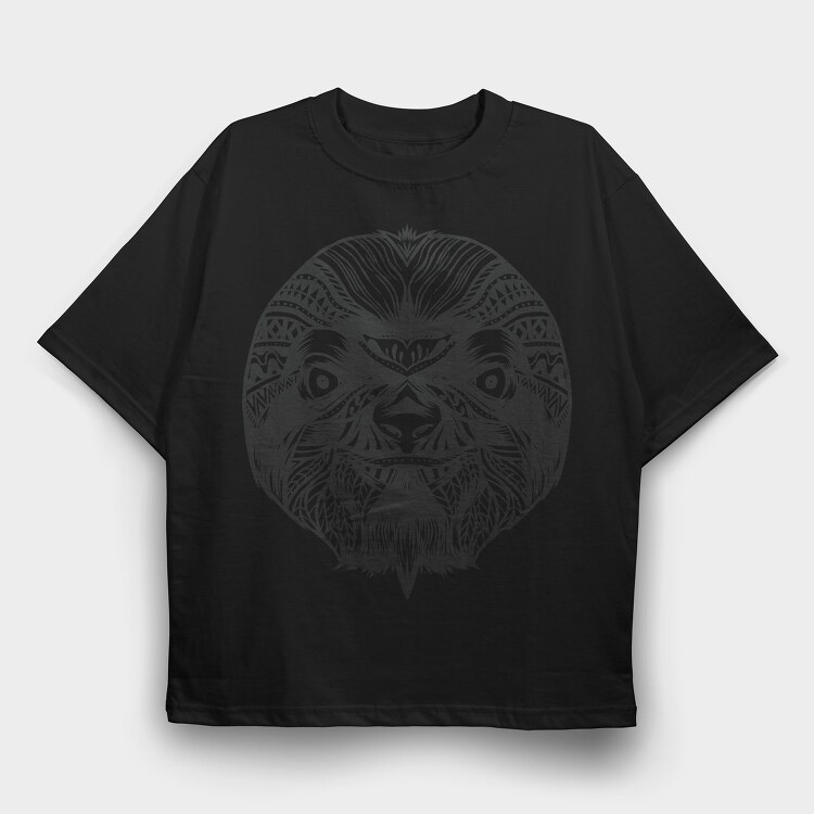 Sloth Mandala, Tricou Oversize Barbati (Unisex)