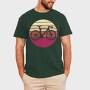 Bike Silhouette Retro Sunset, Tricou Barbati (Unisex)