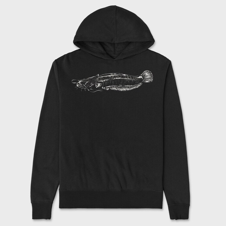 Hanorac Barbati (Unisex), Monochrome Catfish